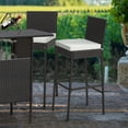 thumbnail image 4 of Costway 4 PCS Patio Wicker Barstools Bar Height Chairs with Cushions Backyard Off White, 4 of 9
