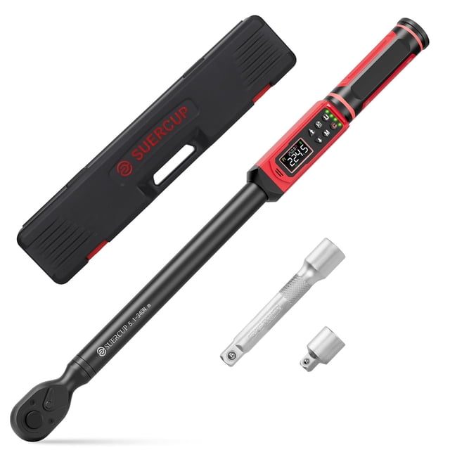 Llave dinamométrica digital SUERCUP de 1/2 pulgada, 5,1-340 Nm ± 1% Acc