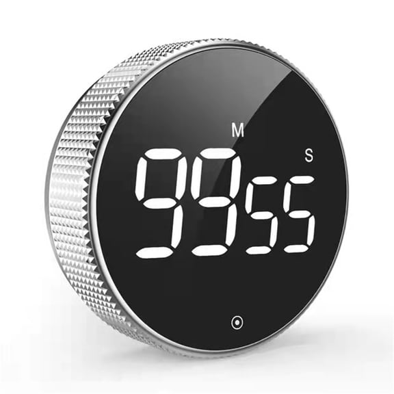 Tkrady Digital Kitchen Timers, Visual timers Large LED Display Countdown Countup Timer for Classroom Cooking Fitness Baking Studying Teaching, Easy for Kids and Seniors Silver