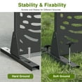 thumbnail image 7 of 72"x47" Outdoor Privacy Screen with Stand Metal Balcony Decorative Screen,Black, 7 of 7