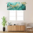 thumbnail image 2 of Green Marble Kitchen Valance Curtains Teal Golden Lines Turquoise Rod Pocket Valances for Bedroom Living Room Dining Room 54 by 18 in, 1 Panel, 2 of 6