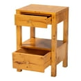 thumbnail image 3 of bali & pari Azmi Modern Nightstand, 2-Drawer, Light Mappa Burl, 3 of 9