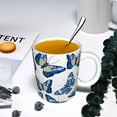 thumbnail image 5 of Yiaed Beautiful Butterflies Print Ceramics Coffee,Large Handle Design,Extra Large Tea and Coffee Cup for Office and Home Mugs, 5 of 6