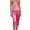 Pink, variant on Intimo Womens' Stretch Charmeuse Sleep Cami Top with Cropped Capri Pant 2PC Lounge Set