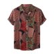 thumbnail image 1 of Camisa de verano que imprime la parte superior de la solapa de la camisa de manga corta de los hombres ocasionales Pompotops oipoqjl25239, 1 of 9