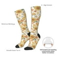 thumbnail image 4 of Pofeuu Groovy Hippie Flower Mushrooms Print Stockings, Adult Running Hiking Socks for Youth and Adult, 4 of 6