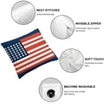 thumbnail image 6 of nygtbtfer  American Flag Waist Lumbar Linen Throw Pillow case Cushion Cover for Sofa Home Decorative Oblong White, 6 of 7