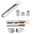 thumbnail image 3 of Small Portable Pill Box Keychain (1 Pack), Aluminium Alloy Mini Pill Organizer Case Container for Purse,Waterproof Metal Pill Holder Medicine Bottle for Outdoor Camping Travel(Silver), 3 of 7