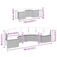 thumbnail image 2 of vidaXL 2 Piece Patio Sofa Set Half-Round Gray Poly Rattan, 2 of 10