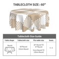 thumbnail image 5 of YFYANG 60 inch Round Table Cloth, Reusable Polyester Vintage Beige Love Plaid Table Cover for Indoor Outdoor Kitchen Restaurant Table Decoration Tablecloths, 5 of 8