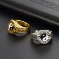 thumbnail image 2 of HIJONES Taiji Yin Yang Bagua Ring for Men Stainless Steel Vintage Personalized Chinese Style Rings Jewelry Gold Size 7, 2 of 5
