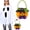 Pumpkin, variant on Halloween Candy Tote Bag, Jack-O-Lantern Plush Treat Basket with Handles, Foldable Trick or Treat Carrier for Parties and Events