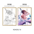thumbnail image 1 of Lámpara de luna con pintura de luz de anime Kyojuro Rengoku Kimetsu Demon Slayer, marco de fotos LED para arte de pared de habitación, decoración de Hoom No Yaiba, regalos, 1 of 5