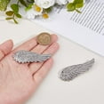 thumbnail image 3 of 2Pcs Angel Wings Brooch Pins Wing Alloy Rhinestone Brooches Platinum/Golden Feather Wings Broochpins Lapel Pin Dress Accessories Jewelry for DIY Women Men Wedding Party, 3 of 9