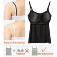thumbnail image 3 of Anyfit Wear Women Camisole with Built-in Bra Cup Supportive Padded Tank Top Layering Cami Undershirt, 3 of 5