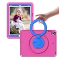 thumbnail image 6 of ELEHOLD Rugged Case for iPad 9th/8th/7th Gen 10.2" with 360° Rotatable Folding Handle Grip Kickstand Function Shockproof Protective Washable Case for iPad 10.2 (2021/2020/2019) ,Rose, 6 of 6