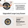 thumbnail image 5 of 1000-Piece Rotating Plastic Puzzle Board (30"x22" ) with 4 Color Drawers and Protective Mat, Portable Spinning Jigsaw Puzzle Table for Adults, 5 of 8