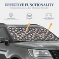 thumbnail image 3 of Kdxio Colorful Paws Of Dog Print 2-Piece Sun Shade Front Windshield - Foldable Car Front Window Sunshades for Most Sedans SUV Truck, 3 of 5