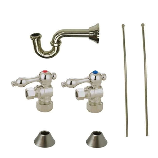 Trimscape Traditional Plumbing Sink Trim Kit with P Trap for Lavatory & Kitchen, Satin Nickel