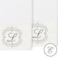 thumbnail image 2 of Authentic Hotel and Spa  100% Turkish Cotton Monica 2PC Embellished Hand Towel Set White E, 2 of 3