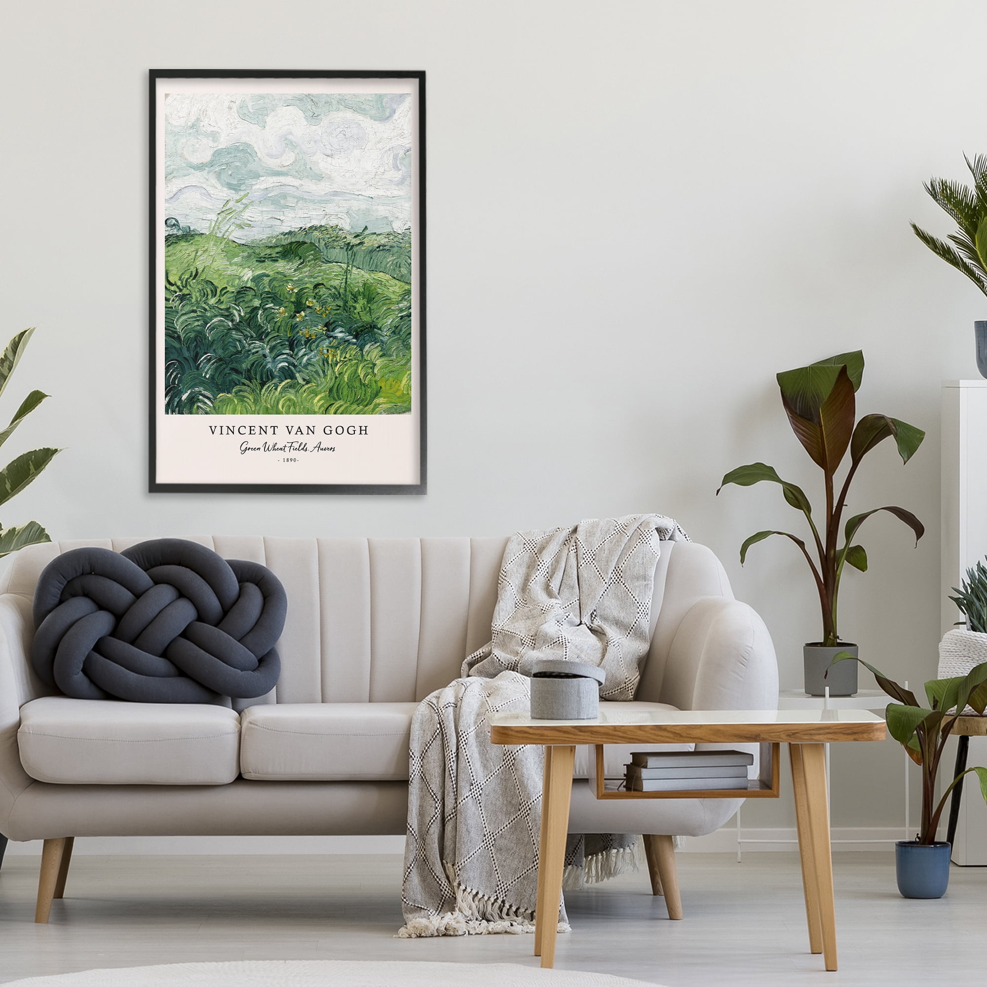 Stupell Industries Classic Green Wheat Fields Black Framed Giclee Art, design by Vintage Hustle