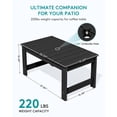 thumbnail image 3 of Sunny Lane Outdoor Coffee Table, HDPE Patio Coffee Table for Outside, Rectangle, Black, 3 of 11