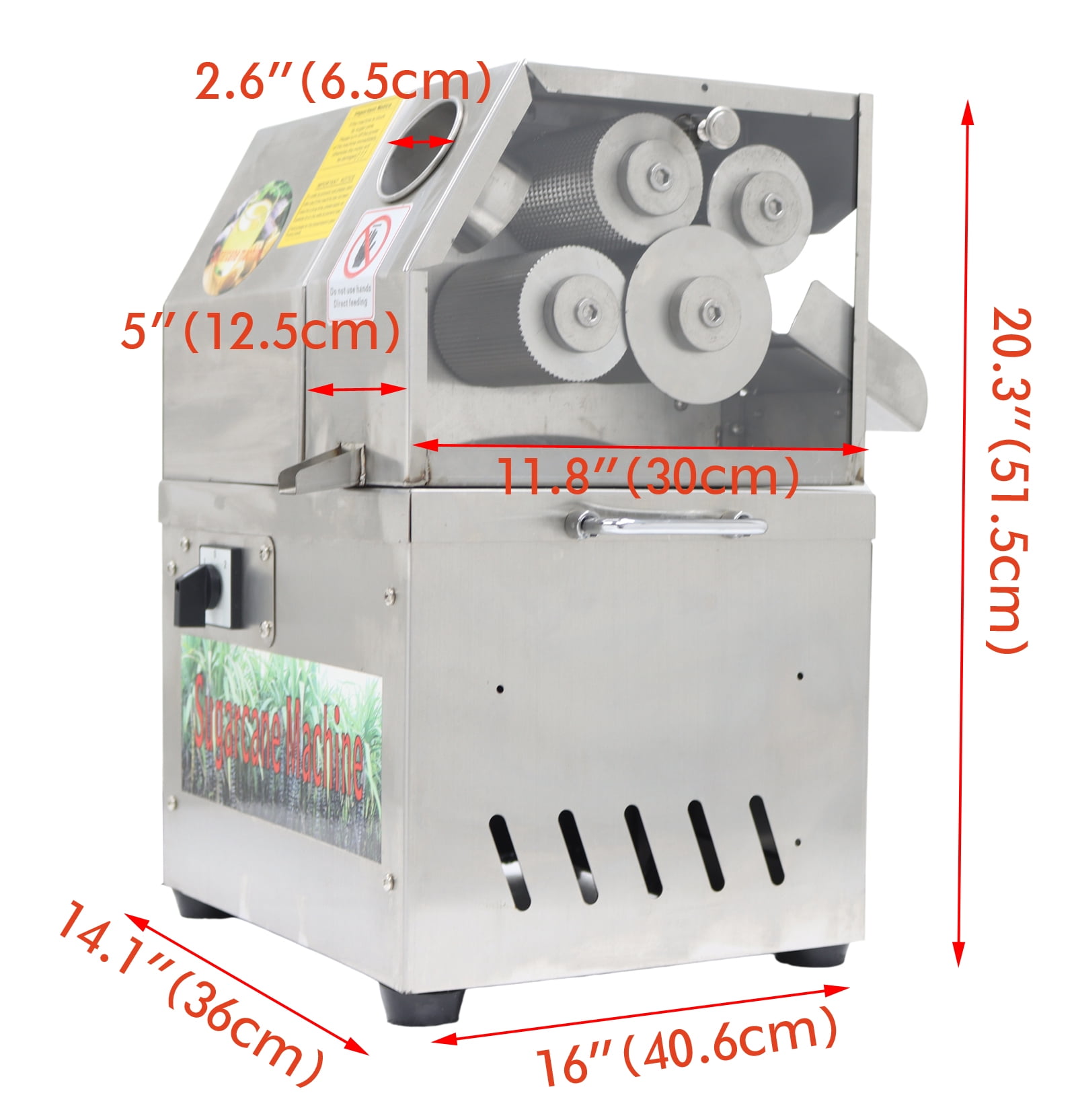 Electric Sugarcane Juice Extractor 4 Roll Sugarcane Juicer Sugar Cane Machine
