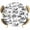 White, variant on Tiger Giraffe Round Tablecloth 36-44 Inch Round Fitted Table Cloth with Elastic Edge, Animals Vintage Black White Forest Waterproof Table Cover Protector for Outdoor Picnic Party Dining