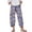 Purple, variant on successthop Womens Plus Size Capris Trendy Oversized Wide Leg Cropped Bottoms with Pockets Floral Trendy Summer Pants S