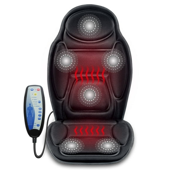 SNAILAX Coussin de Siège de Massage avec Chaleur, Masseur de Dos par Vibration pour Maison et Bureau, Cadeau