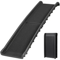 HomGarden 62-inch Folding Dog Ramp 150LBS Non-Slip Pet Car Ramp for Truck SUV Doorstep Porch Black
