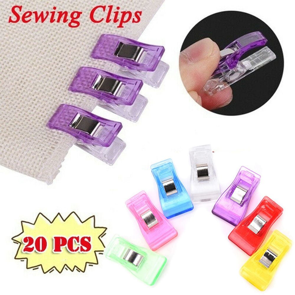 Multipurpose Sewing Clips 20 Pcs Premium Quilting Clips Assorted Colors  Fabric Clips for Sewing Supplies Quilting Accessories Crafting Tools