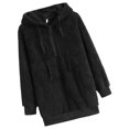 thumbnail image 1 of Minkissy 1Pcs Kapuzenpullover Damen Long Sleeve Black Polyester Warmth For Party, 1 of 7