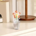 thumbnail image 5 of Realistic Carnation and Lily Glass Bouquet, Artificial Flowers for Home Desktop Decor, Glass Ornament for Table Decor, 5 of 6