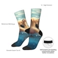 thumbnail image 4 of Fotbe Cute Swimming Guinea Pig Pattern Long Socks for Men & Women – Breathable & Stretchy Compression Socks, Ideal for Running, Travel, and Everyday Wear Size 5-11, 4 of 6