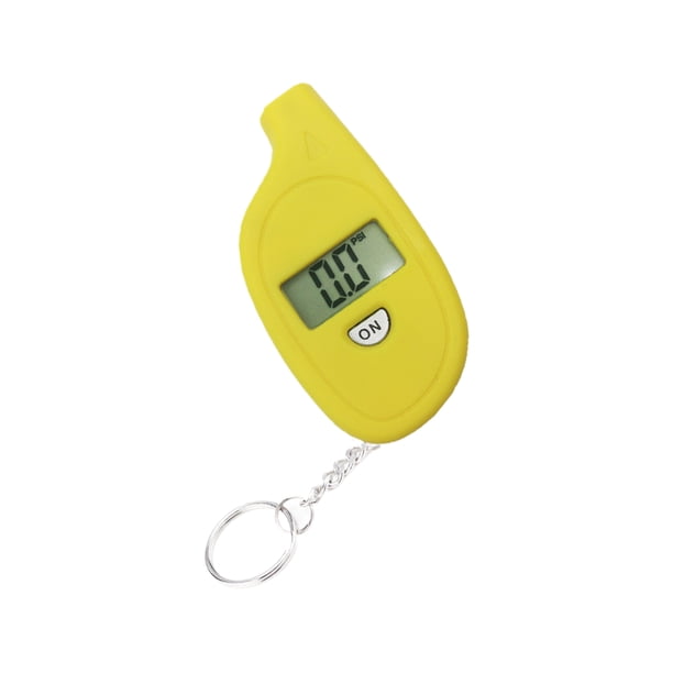 Seitruly El mini indicador de presión del llavero del coche de la precisión compacto y ligero con el llavero del indicador del peso es Electrónica miscelánea amarillo