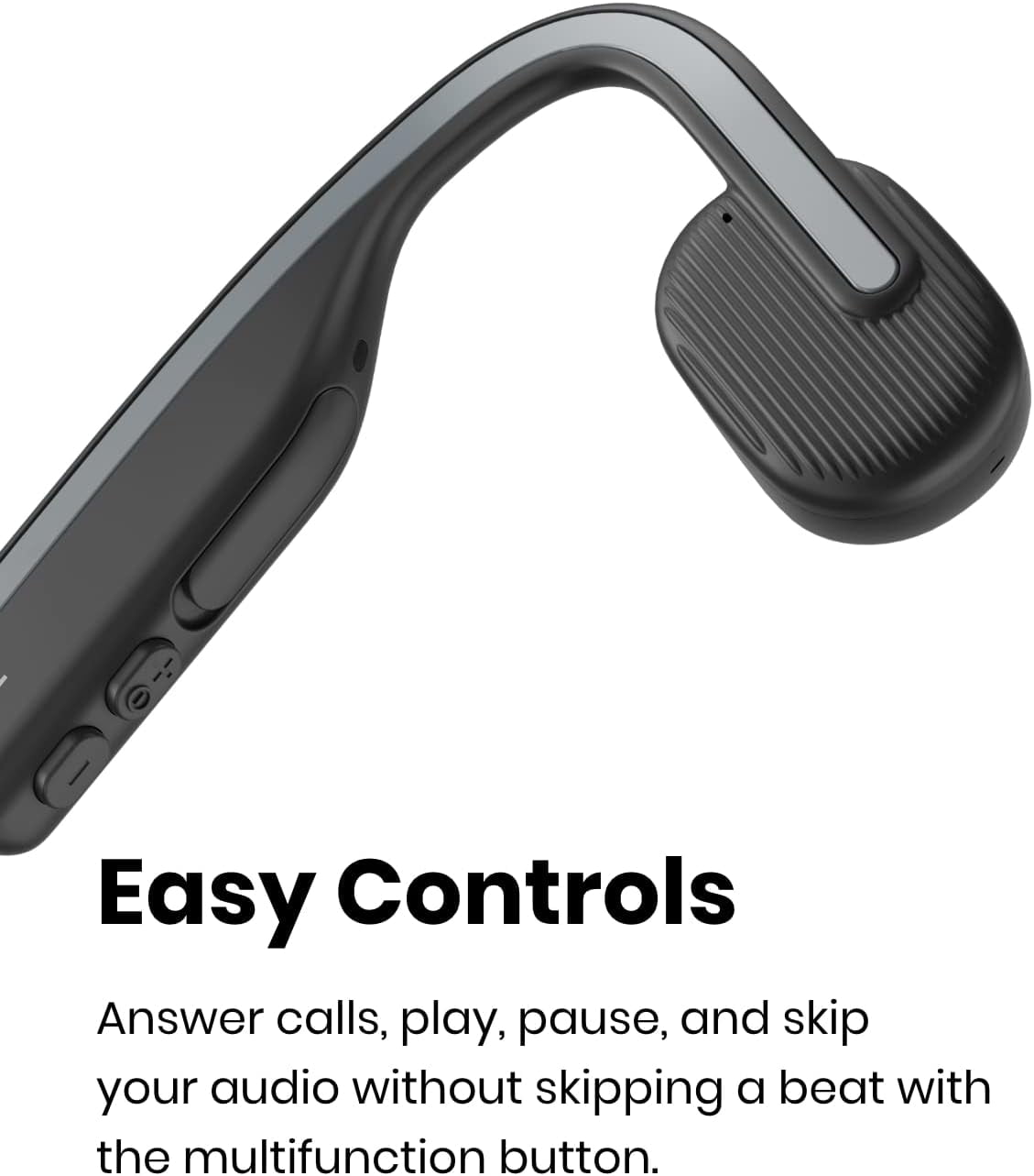 Restored Shokz OpenMove Bone Conduction Waterproof Bluetooth Headphones for Sports(Formerly Aeropex), Gray (Refurbished)
