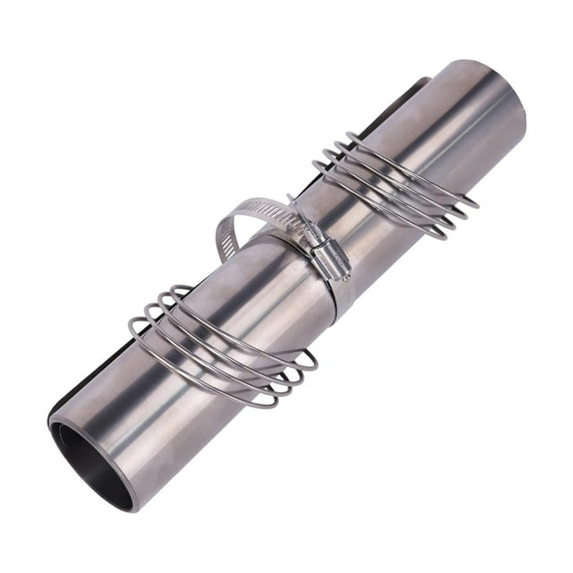Quzzie Cheminée de Poêle Enroulable Tuyau de Poêle Ultraléger Enroulable Tuyau de Cheminée de Poêle de Camping avec Anneaux Accessoires pour Tente Chaude Remplacement Rallonge de Conduit Acier Inoxydable Foyer Cuisson Évent m