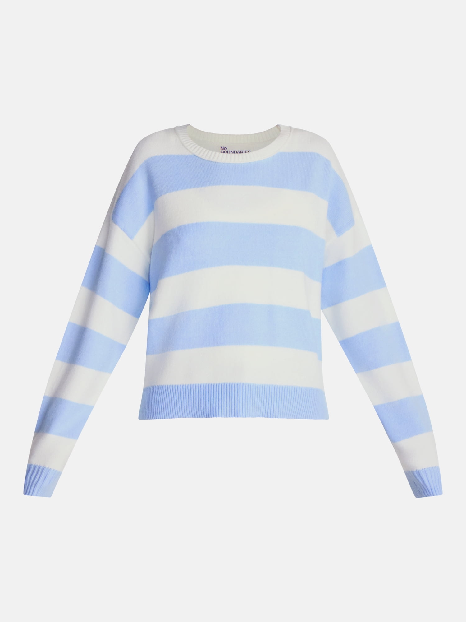 No Boundaries Essential Crewneck Sweater, Lightweight, Women's and Women's Plus XXS-4X