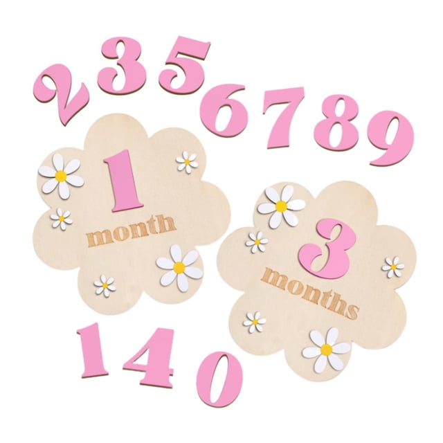 lionlar Baby Monthly Milestone Cards Sign Gift Keepsake Memories Unique Double Sided Pink