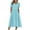 Light Blue, variant on Efsteb Women Summer Vacation Maxi Dress Casual Fashion Daily Sundress Round Neck Solid Color Short Sleeve Shirt Dresses with Pockets （Black，S）
