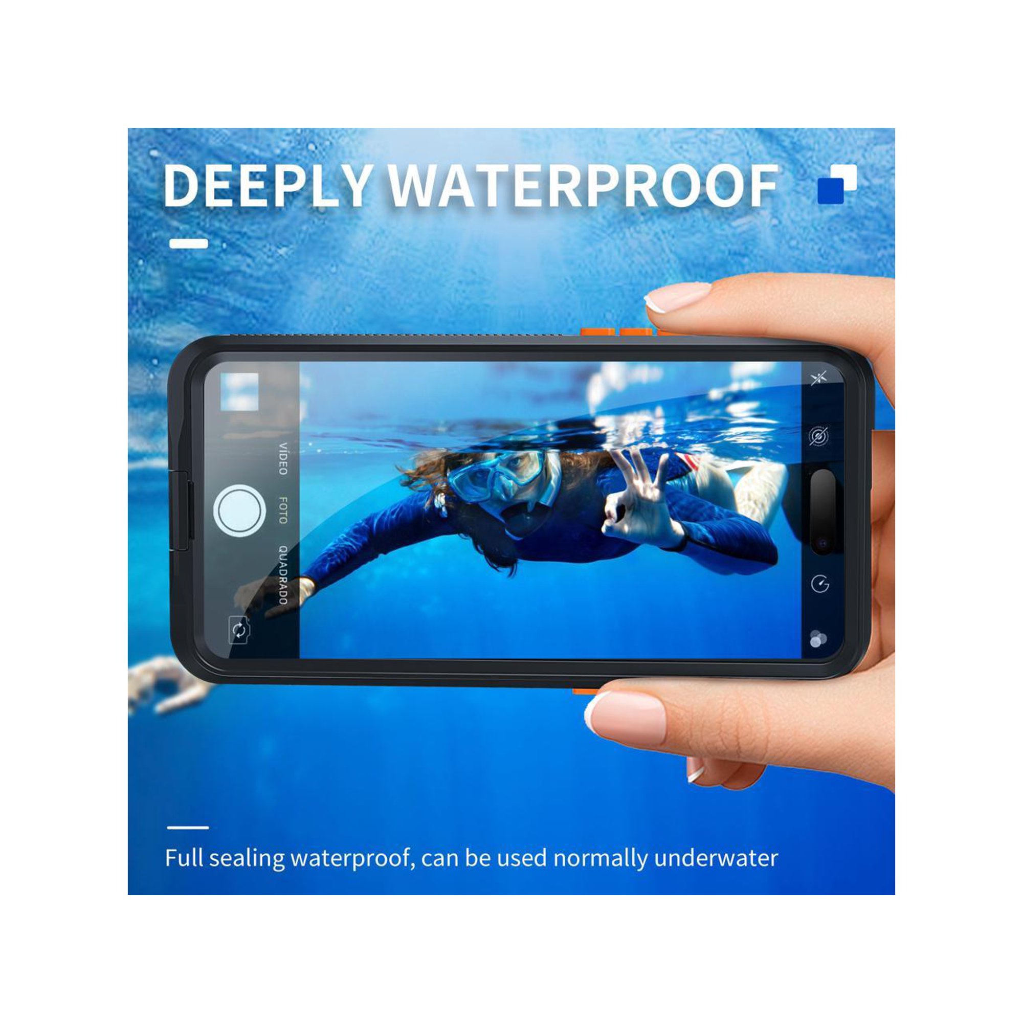 Coque IPhone étanche Et Antichoc - Compatible 11 à 17 Pro Max, Avec Sangle Et Poche Carte, Multicolore