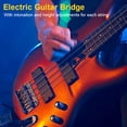 thumbnail image 3 of Electric Guitar Bridge, 4 Saddle Bridge Not Easy To Damage Fixed Bridge, For Bass Practice And Performance Electric Guitar Ukulele, 3 of 8