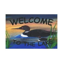 Giyblacko Area Rug Door Mats Lake Print Welcome Polyester Floor Mat