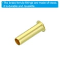 thumbnail image 5 of Uxcell 4mm Tube OD Brass Compression Insert Ferrules Brass Ferrule Fitting 10 Pack, 5 of 6
