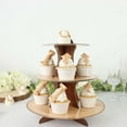 thumbnail image 2 of Efavormart 3 Tier 14" Metallic Natural Cardboard Cupcake Stand Cupcake Holder Dessert Stand, 2 of 11