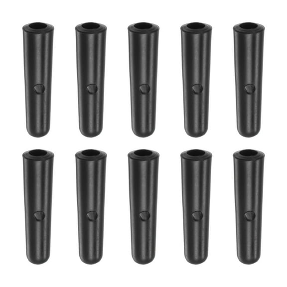 Uxcell Umbrella Tail Beads Gum PP 4mm Dia for Extra Large Umbrella Cover, Black, 10 Pieces