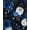 Black/Blue, variant on Wallpaper Peel and Stick Black Floral Peel and Stick Wallpaper Removable Wall Paper Dark Floral Wall Paper for Bedroom Colset Accent Walls Waterproof Self Adhesive 17.5 x 118In