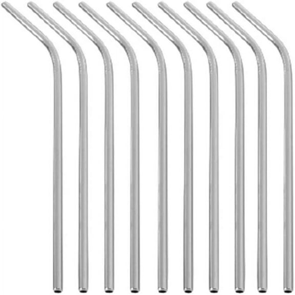 Stainless Steel Straws Metal Straws Reusable Drinking Straws Tumblers Beverage Drinks Cocktail 10P 26cm, 10inch TPKV76085