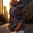 thumbnail image 2 of Mens Urban Ethnic Hoodie Fashion Printed Long Sleeve Loose Sweatshirt Trendy Hip Hop Pullover Active Streetwear, 2 of 5